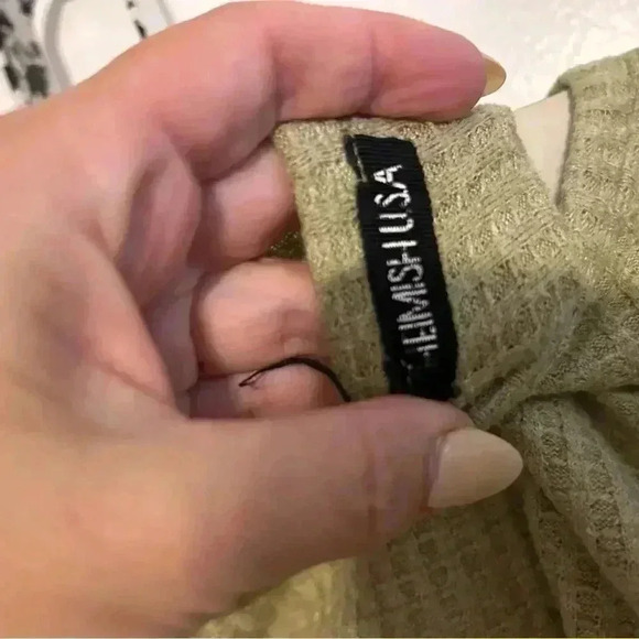 Cozy Waffle Knit  Ruffle Long sleeve Top - Picture 4 of 6